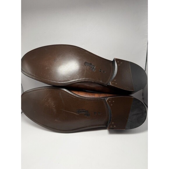 Allen Edmonds Brindisi Crocodile Embossed Leather Loafers Brown Italy Men’s 13 D - Picture 7 of 7